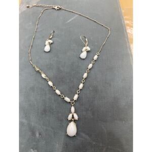 Vtg NR Nancy & Rise of New York Dainty Necklace & Matching Earrings